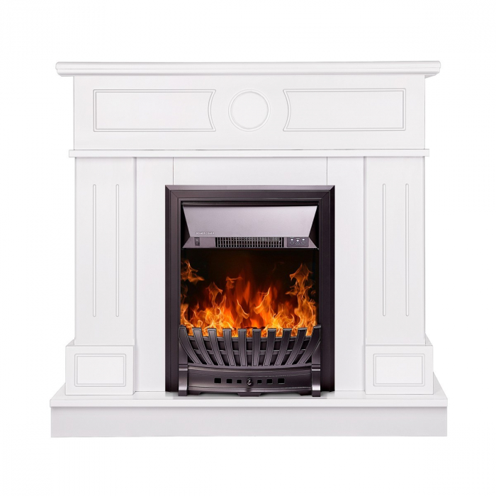 Semineu electric Ambasador alb & Pluton, Dimensiuni 978x1048x300 mm, Telecomanda, Efect 3D [2]