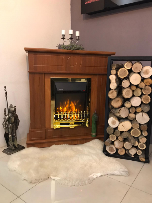 Semineu electric  Ambasador Maro & Galileo Gold, Dimensiuni (IxLxA) 978x1048x300 mm, Termostat ajustabil, 2 trepte de incalzire, Efect 3D, Telecomanda [2]