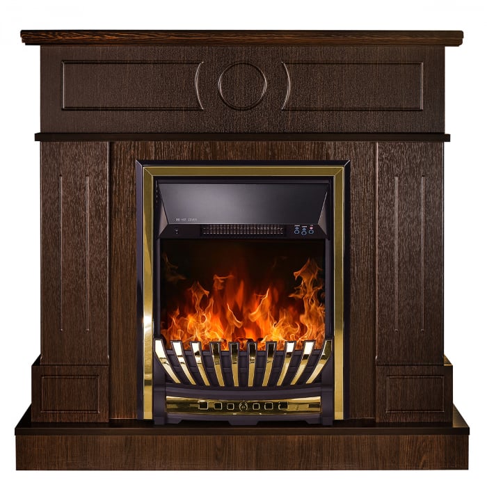 Semineu electric  Ambasador wenghe cu Meridian, Dimensiuni 978x1048x300 mm, Efect 3D, 2 trepte de putere, Telecomanda [2]