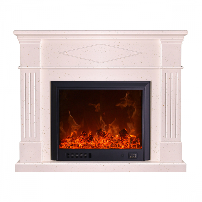 Semineu electric Atena alb, Dimensiuni (I*L*A) :1100*1300*330 mm, Efect 3D, Telecomanda [2]