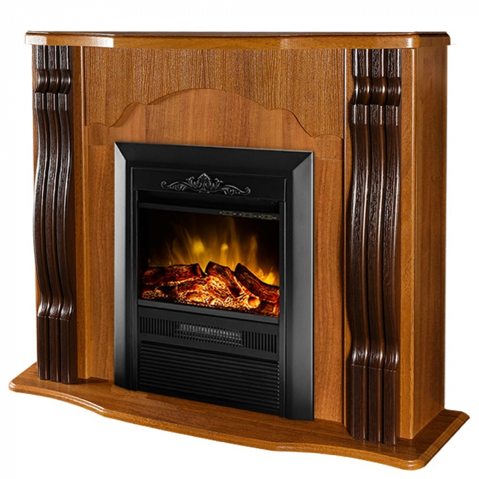 Semineu electric Clasic maro & Cristina, Dimensiuni (IXLXA) 893X950X330 mm, Telecomanda, Temporizator oprire, Efect 3D [1]