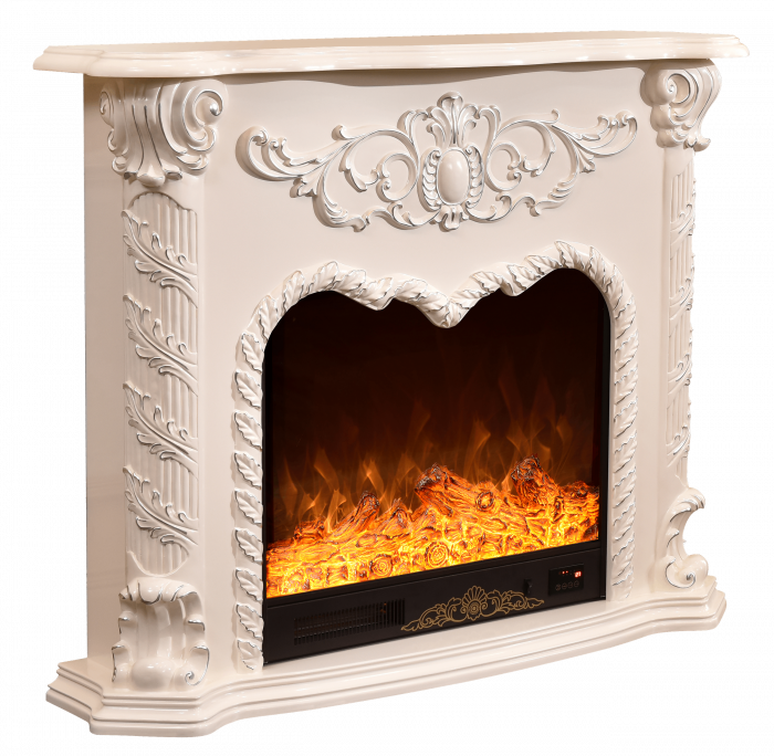Semineu electric Premium FLORENCE alb, 1500 W, (IxLxA) 1020X1200X330, efect 3D, telecomanda [6]
