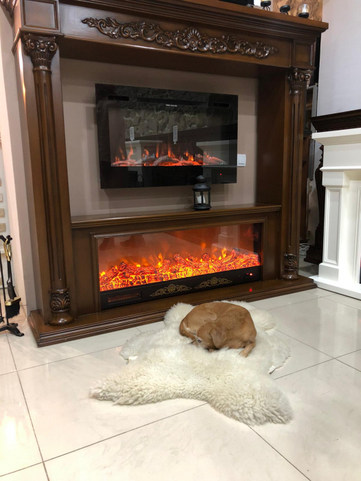 Semineu electric Fusion, Dimensiuni (IxLxA) 1660*1800*380 mm, Telecomanda, Efect 3D [3]