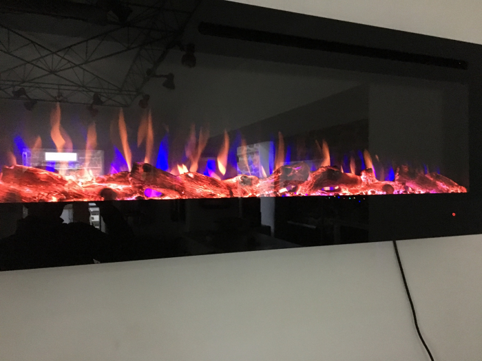 Semineu electric incorporabil Fidji, Dimensiuni 544X2540X140 mm, 1500W, Flacara colorata, Telecomanda [4]