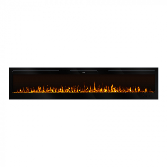 Semineu electric incorporabil Fidji, Dimensiuni 544X2540X140 mm, 1500W, Flacara colorata, Telecomanda [2]