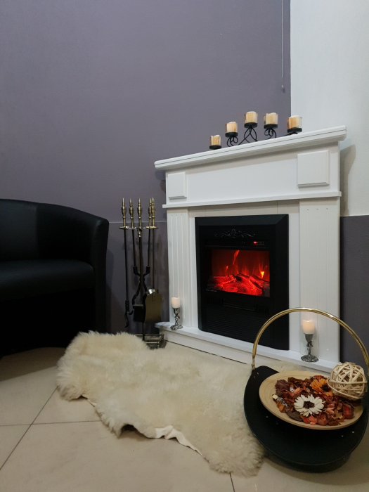 Semineu electric Marina de colt alb & Cristina, 2000 W [3]