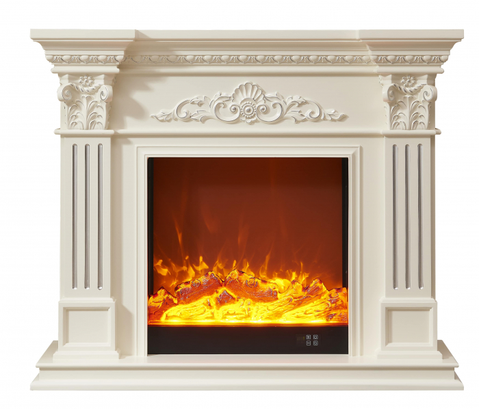 Semineu electric Premium MARSEILLES mini alb, 1500 W, (IxLxA): 1020*1200*330 mm, efect 3D, telecomanda [9]