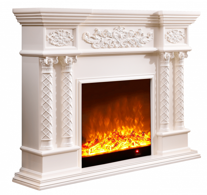 Semineu electric Premium MONACO maxi alb, 1500 W, (I*L*A) 1160*1500*330 mm, efect 3D, telecomanda [6]