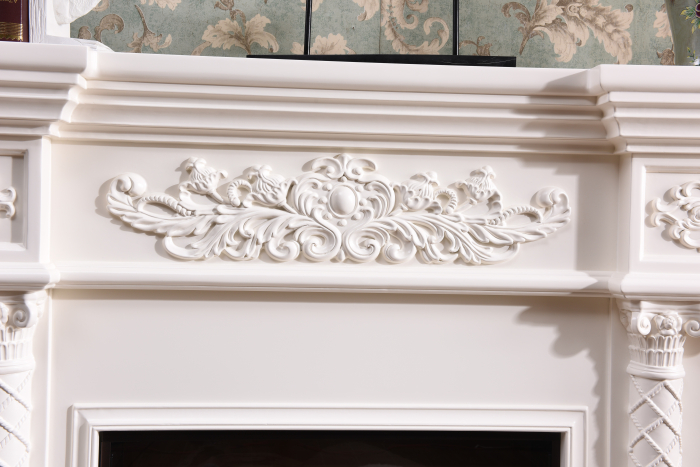 Semineu electric Premium MONACO maxi alb, 1500 W, (I*L*A) 1160*1500*330 mm, efect 3D, telecomanda [4]