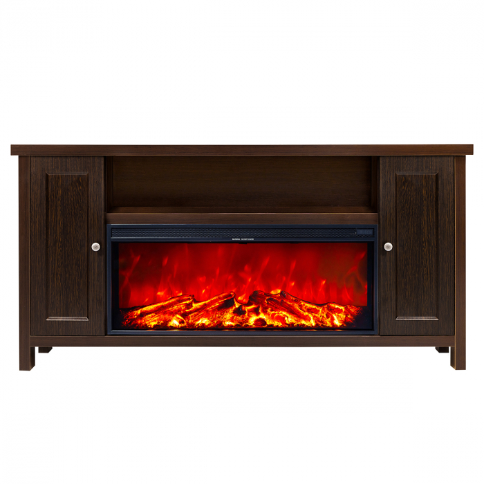 Semineu electric Mozart & Tasmania, Dimensiuni (IxLxA) 750x1500x300 mm, Telecomanda, 2 trepte de putere, Efect 3D [2]