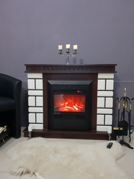 Semineu electric Nazarii mini & Cristina, Dimensiuni (I*L*A) 860*1080*245 mm, 2000W, Efect 3D, 2 trepte de putere [3]