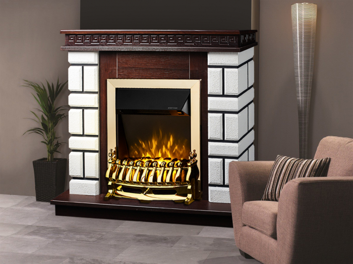 Semineu electric Nazarii mini & Galileo gold, Dimensiuni (I*L*A) :860*1080*245 mm, Telecomanda, 2 trepte de putere, Efect 3D [3]