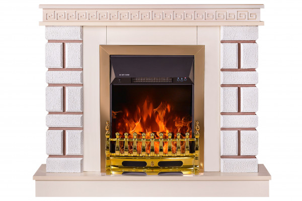 Semineu electric Nazarii mini Jasmine & Galileo gold, Dimensiuni (I*L*A) 860*1080*245 mm, Telecomanda, 2 trepte de putere, Efect 3D [2]