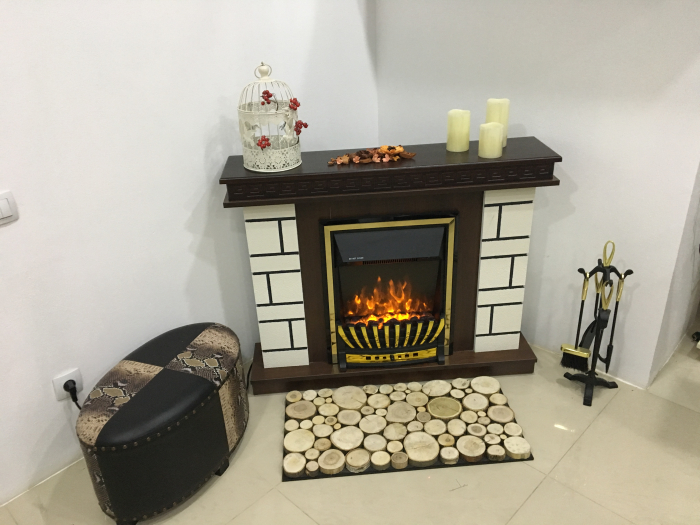 Semineu electric Nazarii mini & Meridian,  Dimensiuni (I*L*A) :860*1080*245 mm, 2000W, Efect 3D, 2 trepte de putere [4]