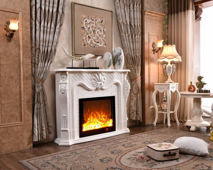 Semineu electric Premium PERLA maxi alb, 1500 W, (I*L*A) :1160*1500*330 mm, efect 3D, telecomanda [2]