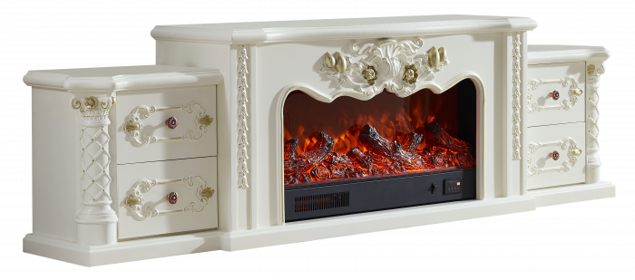 Semineu electric Premium AGAPIS, alb, 1500 W, (Î*L*A) 600x2050x380 mm, efect 3D, telecomanda [9]