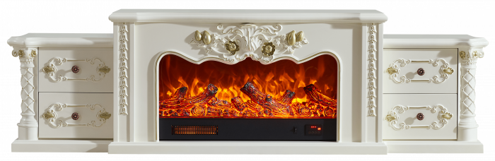 Semineu electric Premium AGAPIS, alb, 1500 W, (Î*L*A) 600x2050x380 mm, efect 3D, telecomanda [8]