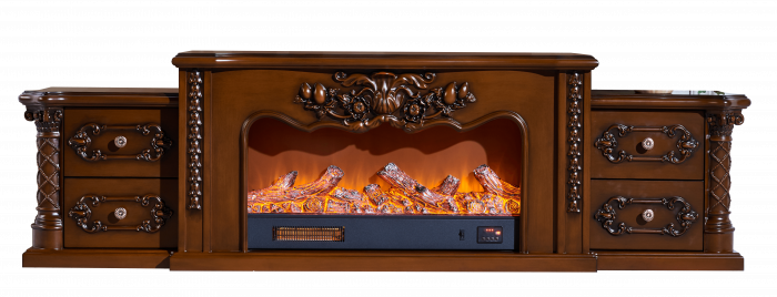 Semineu electric Premium AGAPIS, maro, 1500 W, (Î*L*A) 600x2050x380 mm, efect 3D, telecomanda [8]