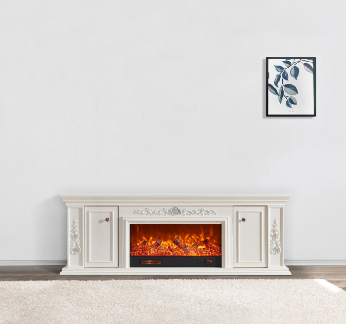 Semineu electric Premium ELPIS, alb, 1500 W, (I*L*A) :700*2000*330 mm, efect 3D, telecomanda [5]