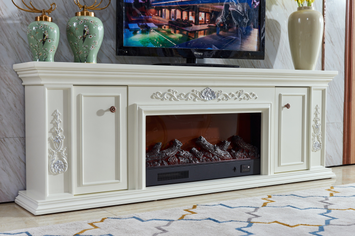 Semineu electric Premium ELPIS, alb, 1500 W, (I*L*A) :700*2000*330 mm, efect 3D, telecomanda [7]