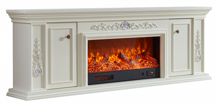 Semineu electric Premium ELPIS, alb, 1500 W, (I*L*A) :700*2000*330 mm, efect 3D, telecomanda [10]