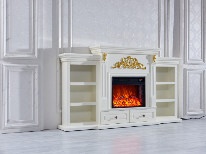 Semineu electric Premium EVA, ALB, 1500 W, (Î*L*A) 1160x2000x330 mm, efect 3D, telecomanda [3]