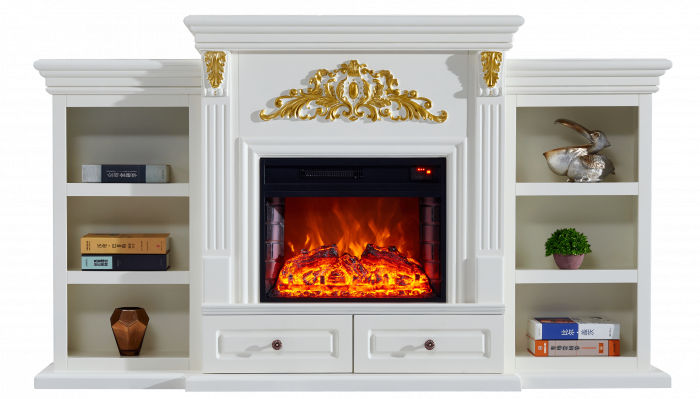 Semineu electric Premium EVA, ALB, 1500 W, (Î*L*A) 1160x2000x330 mm, efect 3D, telecomanda [6]