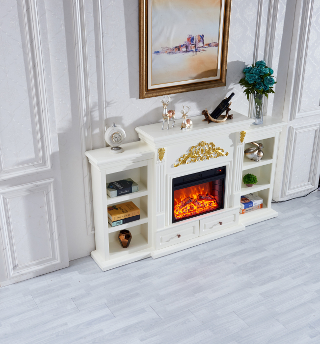 Semineu electric Premium EVA, ALB, 1500 W, (Î*L*A) 1160x2000x330 mm, efect 3D, telecomanda [5]