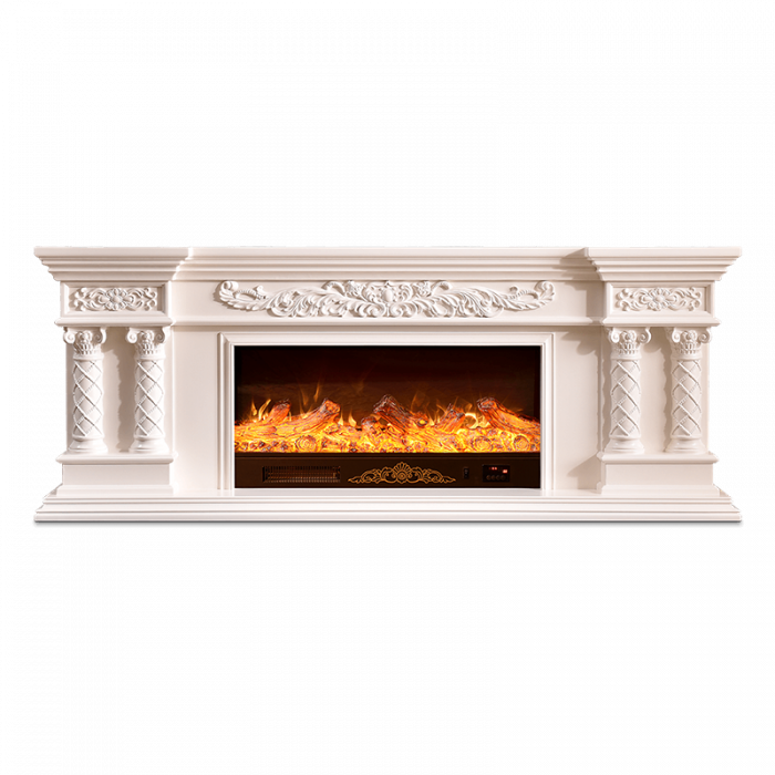 Semineu electric Premium GALIOT, ALB, 1500 W, (Î*L*A) 700x1800x330 mm, efect 3D, telecomanda [11]