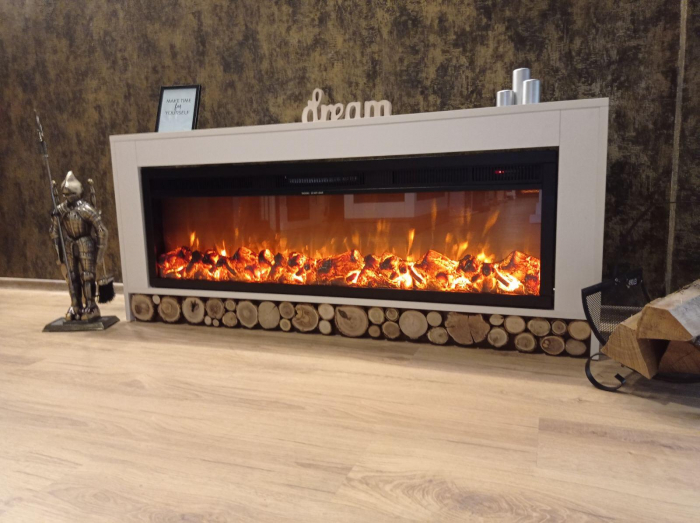 Semineu electric Rio & Tanzania, Dimensiuni (IxLxA) 630x1500x300 mm, Efect 3D, Telecomanda [3]