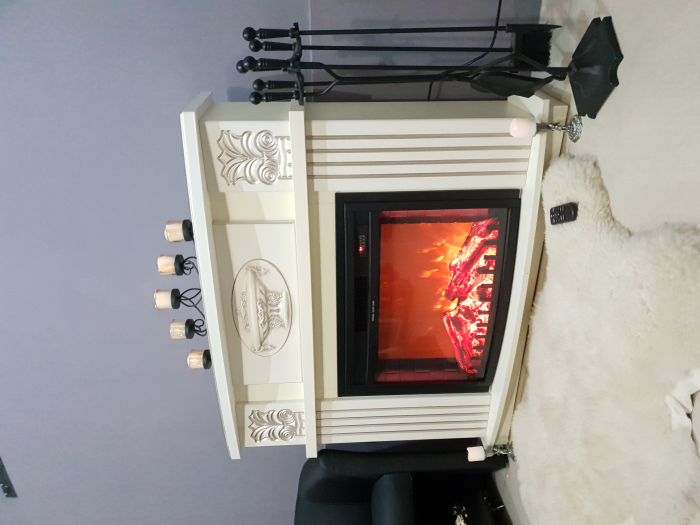 Semineu  electric Roma mini alb & Zakinthos,  Dimensiuni (I*L*A) :967*1200*310 mm [3]