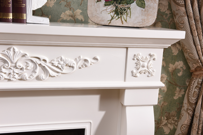 Semineu electric Premium TORINO, alb, 1500 W, (I*L*A) :1160*1500*330 mm, efect 3D, telecomanda [5]