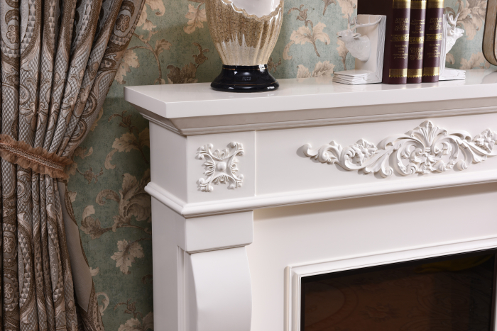 Semineu electric Premium TORINO, alb, 1500 W, (I*L*A) :1160*1500*330 mm, efect 3D, telecomanda [4]