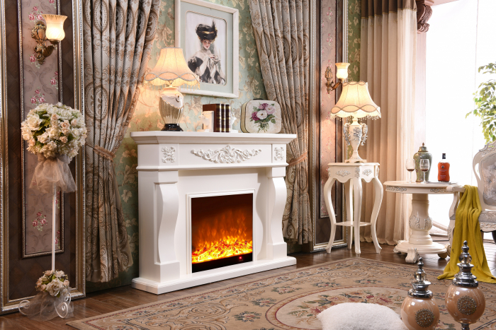 Semineu electric Premium TORINO, alb, 1500 W, (I*L*A) :1160*1500*330 mm, efect 3D, telecomanda [2]