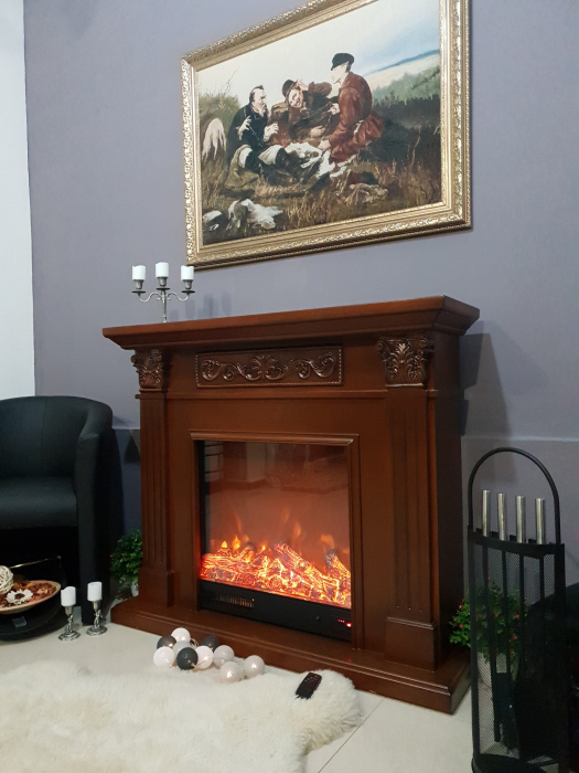 Semineu electric Valencia maro, Dimensiuni (IxLxA) 1020x1200x330 mm, Efect 3D, Telecomanda [3]