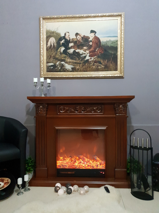 Semineu electric Valencia maro, Dimensiuni (IxLxA) 1020x1200x330 mm, Efect 3D, Telecomanda [2]
