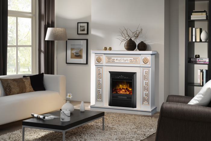 Semineu electric Versailles gold cu Cristina, Dimensiuni (LxAxI) 1100X300X960 mm, Efect 3D, Telecomanda, 2000W [3]