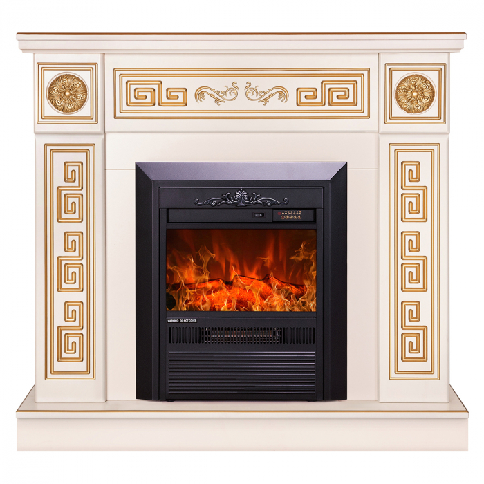 Semineu electric Versailles gold cu Cristina, Dimensiuni (LxAxI) 1100X300X960 mm, Efect 3D, Telecomanda, 2000W [2]