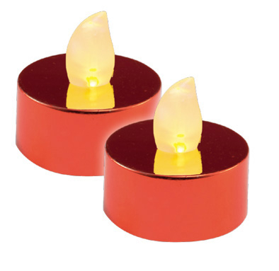 Set candele cu LED, rosii [2]