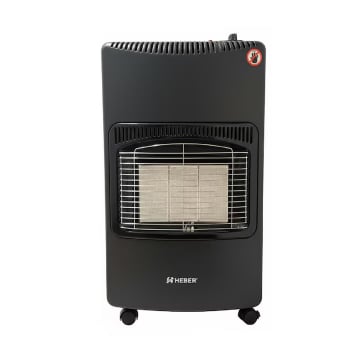 Soba metalica pe gaz GPL, cu roti, mobila, Heber®, 3 trepte de putere, negru [10]