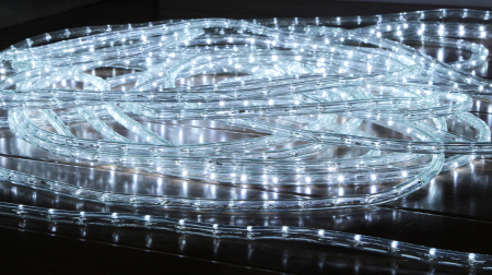 Rola led, furtun luminos de exterior, ALB RECE, 100 m, alimentator inclus [1]