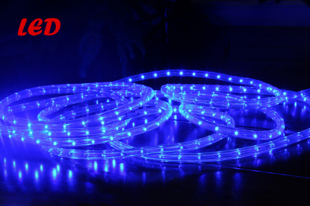 Rola led, furtun luminos de exterior, ALBASTRU, 10 m, alimentator inclus [0]