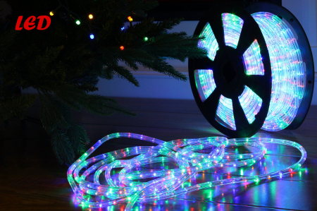 Rola led, furtun luminos de exterior, MULTICOLOR 20 m, alimentator inclus [0]