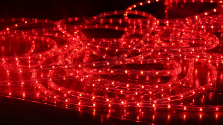 Rola led, furtun luminos de exterior, ROSU, 10 m, alimentator inclus [1]