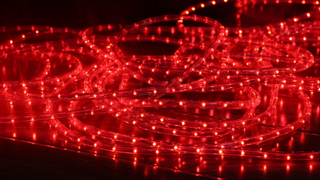 Rola led, furtun luminos de exterior, ROSU, 100 m, alimentator inclus [1]