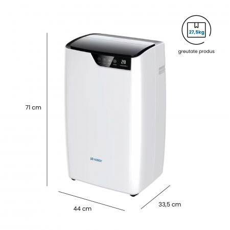 Aparat aer conditionat portabil 9000 BTU Heber®, SMART COOL, Wi-Fi, 3 in 1 Racire, Dezumidificare, Incalzire, Smart Life Gama 2025 [11]
