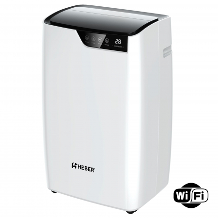 Aer conditionat - Aparat aer conditionat portabil 9000 BTU Heber®, SMART COOL, Wi-Fi, 3 in 1 Racire, Dezumidificare, Incalzire, Smart Life Gama 2025