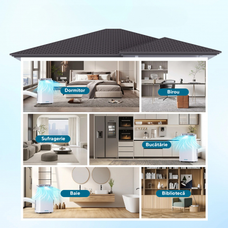 Aparat aer conditionat portabil Heber® 12000 BTU, SMART COOL, Wi-Fi, 3 in 1 Racire, Dezumidificare, Incalzire, Smart Life Gama 2025 [2]