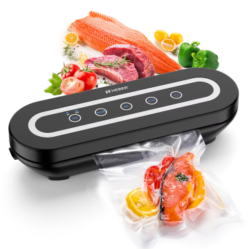 Aparate de vidat - Aparat de vidat si sigilat alimente Heber®, 120W, 80kpa, functii vidare umed/uscata/soft, panou de comanda tactil, 30 cm bara de lipire Functie de Sigilare si Vidare Automata, Negru