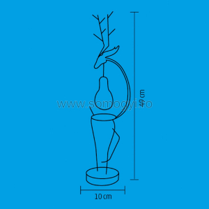 Decor de masă, metalic, cerb [3]